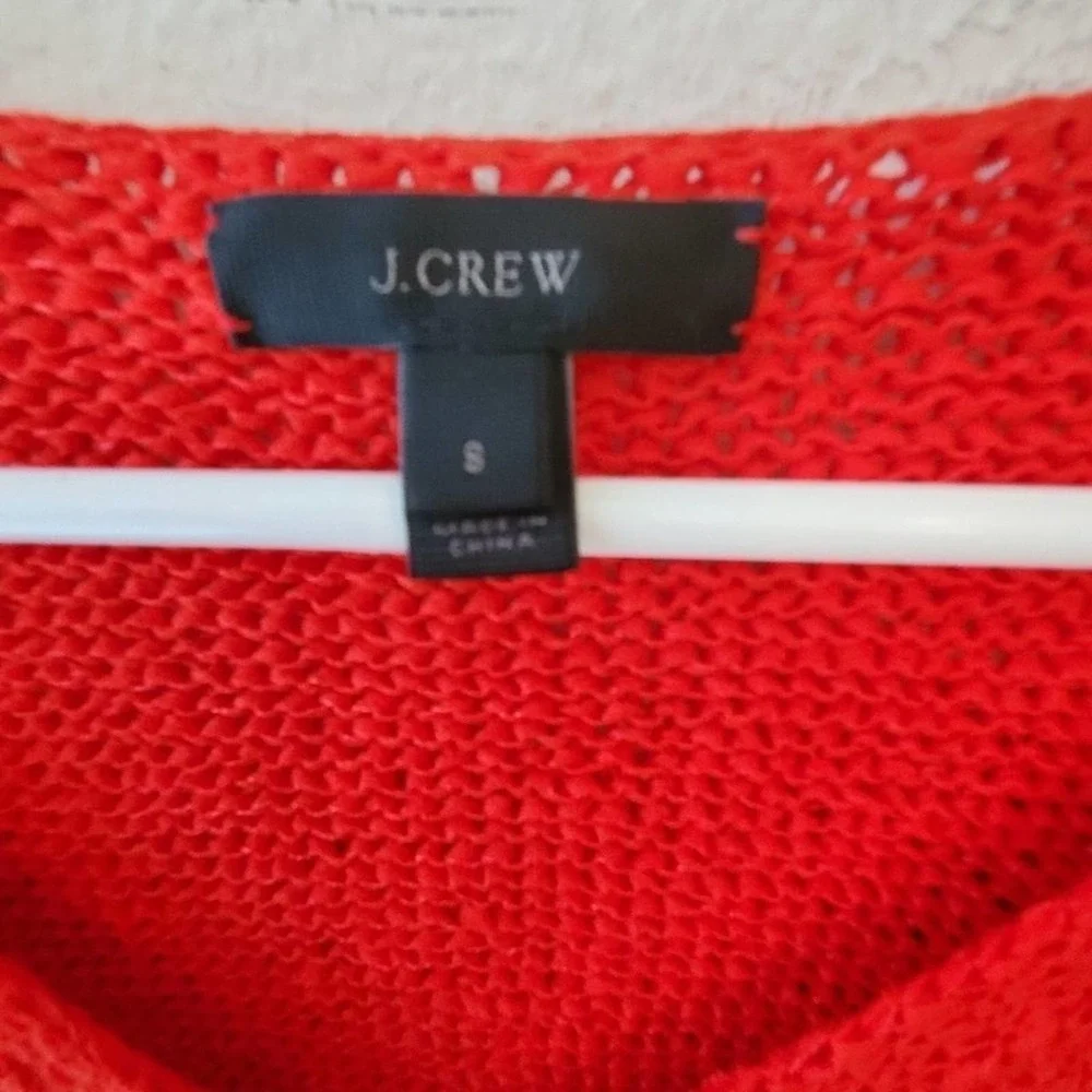 J‎ crew cropped orange sweater size small
